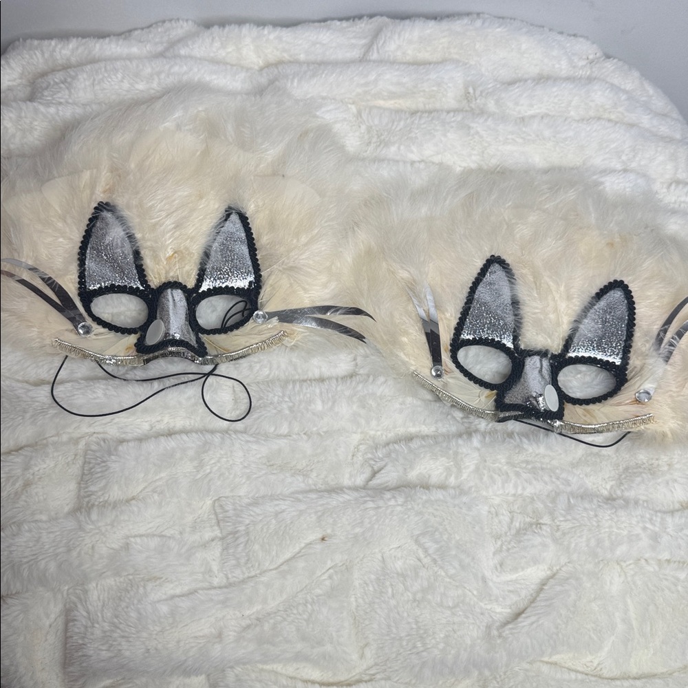 Elegant Feathered Cat Eye Masks vintage